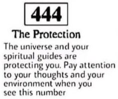 a sign that says, the protection and your spirit guides are protecting you pay attention to your thoughts and your environment when you see this number