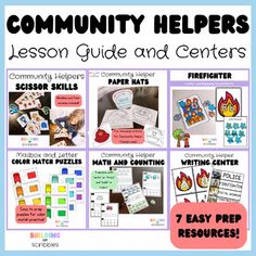 the community helpers lesson guide and centers