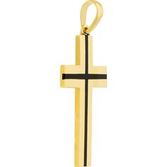 Turn heads with the undeniable charm of the mesmerizing elegance of our Fancy Black Enamel Cross Pendant from Olas d'Oro. This exquisite piece transcends traditional jewelry, offering a fusion of art and elegance that will leave you breathless. Crafted with precision in 14 Karat yellow gold, it's more than just a pendant; it's a statement of style and sophistication.Find inspiration in the details of this stunning pendant. The bold, black enamel adds a touch of mystery and intrigue, while the in Black Cross Pendant For Formal Occasions, Traditional Gold Jewelry With Black Enamel, Classic Black Cross Jewelry, Traditional Black Jewelry With Polished Finish, Black Cross Jewelry For Formal Occasions, Traditional Black Hallmarked Jewelry, Enamel Cross, Fancy Necklace, Average Weight