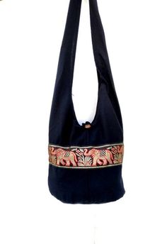 Elephant bag, Shoulder Bag, Hippie Bag, Handmade Bag, Tote Bag, Hobo Crossbody Bag, Hippie, Boho boh Black Hobo Bag, Elephant Bag, Bohemian Bag, Upcycle Sewing, Hobo Crossbody Bag, Bohemian Bags, Hippie Bags, Purse Gift, Handmade Bag