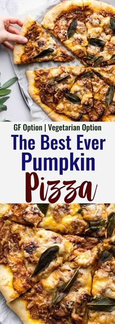 the best ever pumpkin pizza recipe is in this postcard for an article on how to make it