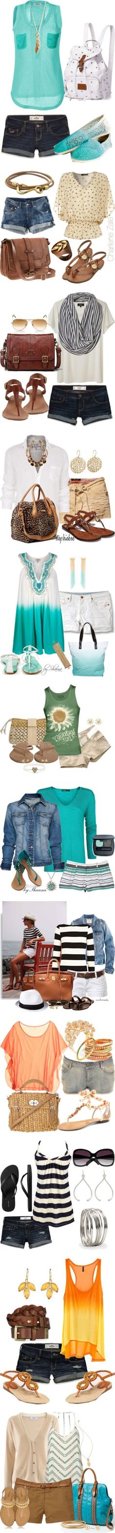 summer outfits...well, I live in Texas so they're really spring, summer, fall, and even sometimes winter outfits. How To Have Style, Teal Shirt, Teens Movies, School Looks, Van Cleef Arpels, Cute Summer Outfits, Outfit Casual, Spring Summer Outfits, Primavera Estate