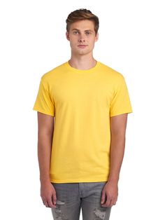 Shop Jerzees 29M in Island Yellow & get instant bulk discounts. This 50.00% Polyester, 50.00% Cotton Adult T-Shirt is often used for Heat Transfer projects by our customers | Ships Fast | Award-Winning Customer Service. Tagless Crew Neck Casual Tops, Casual Tagless Crew Neck Tops, Casual Crew Neck Tagless Top, Yellow Moisture-wicking Short Sleeve Tops, Basic Yellow Pre-shrunk Tops, Casual Cotton Tagless Top, Casual Yellow Moisture-wicking T-shirt, Yellow Moisture-wicking Short Sleeve T-shirt, Basic Yellow Short Sleeve Shirt