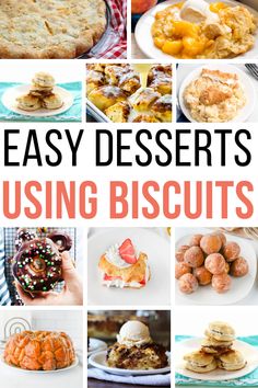 biscuit dessert recipes Dessert Made With Canned Biscuits, Dessert Using Canned Biscuits, Frozen Biscuit Dessert Recipes, Biscuit Pies Desserts, Easy Dessert Recipes With Biscuits, Biscuit Snacks Appetizers, Desserts With Grands Biscuits, Sweet Biscuit Recipe Desserts, Flaky Biscuit Dessert Recipes