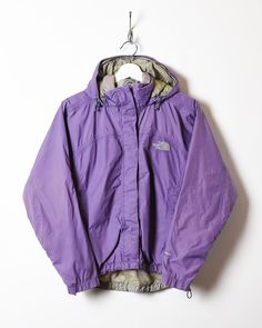 Purple The North Face Hooded Windbreaker Jacket - X-Small Women's The North Face Jacket Purple, Skater Brands, Vintage Windbreaker Jacket, Windbreaker Jacket Women, Skater Aesthetic, Tracksuit Tops, Vintage Windbreaker, Colour Purple, Rugby Shirt