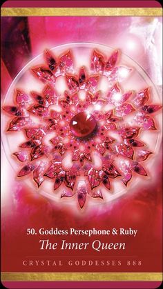 the inner queen crystal goddesss book, with an image of a pink flower on it