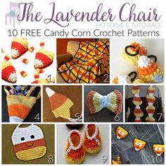 the lavender chair crochet patterns and instructions to make candy corn baby booties