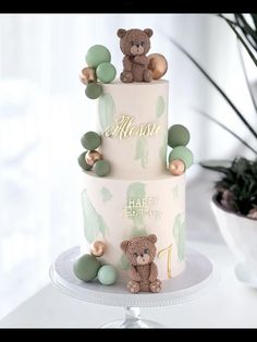 Baptism Cake Girl, Smash Cake First Birthday, Baby Shower Oso, Boys 1st Birthday Cake, Candy Theme Birthday Party, Pastel Baby Shower, Baby Shower Treats, Baby Birthday Themes, Boy Cake