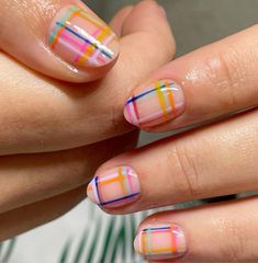 Spring Nails 2023, Romantic Nails, Cute Spring Nails, Plaid Nails, Minimal Nails, Nails Only, Nails 2023, Get Nails, Hair Skin Nails