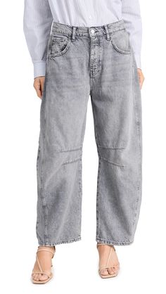 PRICES MAY VARY. Give your casual fashion statment an exquisite touch wearing the Free People We The Free Good Luck Mid-Rise Barrel Jeans that beautifully complements all tops and tees. The jeans comes in a mid-rise style with zip-fly and button closure, rigid denim Relaxed fit. Wide-leg style. Ankle-length silhouette. 57% cotton, 43% lyocell. GOOD LUCK MID RISE BARREL Barrel Jeans, Free People Clothing, Free People Jeans, Fp Movement, Free Clothes, Good Luck, Stretch Denim, Special Features, Mid Rise