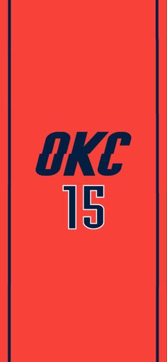 the okc logo is shown on an orange background