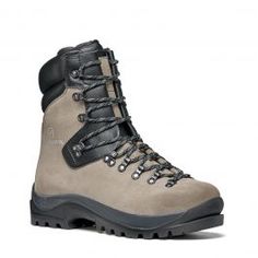 the men's hiking boot is made from sued and leather with black laces