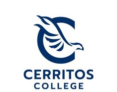 the logo for cerritos college, which is located in front of a white background