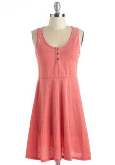 Calm and Com-flirt-able Dress in Coral | Mod Retro Vintage Dresses | ModCloth.com Dresses For Ladies, Casual Sundress, Cute Casual Dresses, Retro Vintage Dresses, Unique Dresses, Dresses Casual, Dream Wardrobe, Dresses For Women