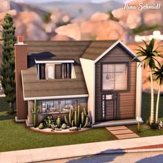 Sims 4 Houses Gallery Id, Sims 4 Seasons House, Sims 4 Oasis Springs House Layout, Sims4 Floor Plans, Sims 4 Porch, Modern Home Sims 4, Sims 4 House Exterior, Sims 4 Tiny Home, Sims 4 House Inspiration