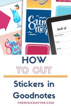 the words how to cut stickers in good notes