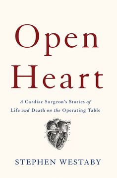 an open heart book cover with the words open heart written in red and black on it