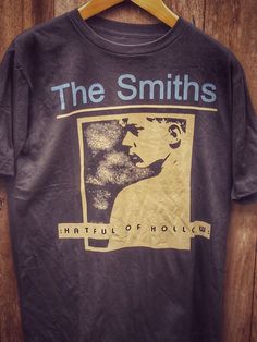 THE SMITHS 100% Cotton New Vintage Band T-Shirt (Front View) - Vintage Band Shirts Old Band Tshirts, Smiths T Shirt, Hatful Of Hollow, The Smiths T Shirt, Types Of Cotton Fabric, Vintage Band Shirts, Vintage Band T Shirts, Shirt Wrinkles, The Smiths