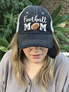 Football Mom Embroidered Baseball Hat by CocomoSoul on Etsy Football Aunt, How To Tie Dye