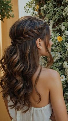 Hoco Hairstyles, Goddess Hairstyles, Medium Long Hair, Long Hair Updo, Peinados Fáciles Para Cabello Corto, Formal Hairstyles, Light Brown Hair, Homecoming Hairstyles, Bridesmaid Hair