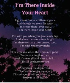 the poem i'm there inside your heart