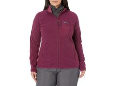 Columbia Outdoor Tracks Full Zip - Women's Clothing : Marionberry/Aura : , , , , Keep yourself warm and cozy all day long wearing the Columbia Outdoor Tracks Full Zip jacket. ~Omni-Heat helix. Mock neck with front zipper closure. Full sleeves with elasticized cuffs. Zippered chest and hand pockets. 100% polyester. Machine washable. Imported. Measurements: Length: 26 in Product measurements were taken using size SM. Please note that measurements may vary by size. Sports Fleece Jacket With Zipper Closure For Fall, Sports Fleece Jacket With Zipper For Fall, Fall Sports Fleece Jacket With Zipper Closure, Cozy Sports Outerwear For Fall, Cozy Fall Sports Outerwear, Fall Sports Fleece Jacket With Ykk Zipper, Midweight Long Sleeve Fleece Jacket For Fall, Cozy Sports Outerwear, Athleisure Fleece Jacket For Cold Weather And Fall