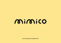 the word mimico written in black on a yellow background