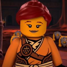 the lego movie character is wearing a red hat