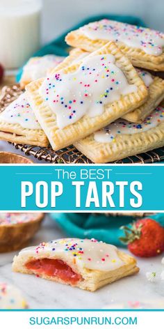 the best pop tarts with white frosting and sprinkles