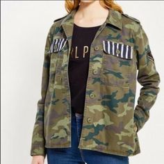 Oversized With Stripes Super Cute Wore 2 Times Looks And Feels Brand New! Paid $98 Gap Jacket, Gap Jackets, Jean Jackets, Jean Coat, Jean Jacket, Military Jacket, Gap, Jackets & Coats, Super Cute