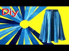 How to make a skirt from old jeans /Upcycling fabulous skirt / diy easy sewing skirt - YouTube Skirt Diy Easy, Skirt From Old Jeans, How To Make A Skirt, Sewing Skirt, Make A Skirt, Easy Diy Clothes, Skirt Diy, How To Make Skirt