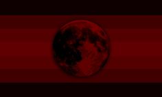 the red moon is shining brightly in the dark night sky, and it appears to be half - blood