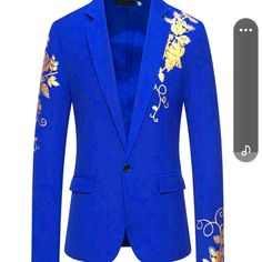 This Suit Coat Is New Spring Party Blue Suits, Suit Coat, Suits Coats, Colored Blazer, Mens Suits, Blue Man, Blazer Suit, Color Blue, Fast Delivery