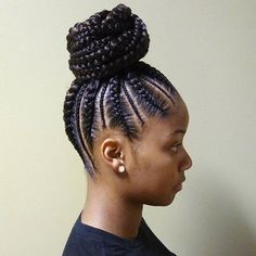 Ghana Braids Hairstyles, Cornrow Ponytail, Braided Bun Hairstyles, Braided Ponytail Hairstyles, Feed In Braid, Braids For Black Women, Cornrow, Cornrow Hairstyles, Cornrows Braids