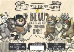 an animal themed birthday party with the words, where the wild things are in it