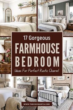 farmhouse bedroom Country Living Bedroom Ideas, Traditional Farmhouse Bedroom Ideas, Farmhouse Bedroom Tv Wall Ideas, Primary Bedroom Farmhouse, Bedrooms With White Bedding, Rustic Farmhouse Bedding Sets, Boho Chic Farmhouse Bedroom, Farmhouse Nightstand Ideas, Comfy Farmhouse Bedroom