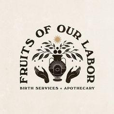 the logo for spirits of our labor labor, birth services and apothecary