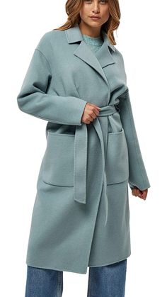 Blue Coat, Blue Coats, Wool Coat, Neck Dress, Trench Coat, High Neck Dress, Wool