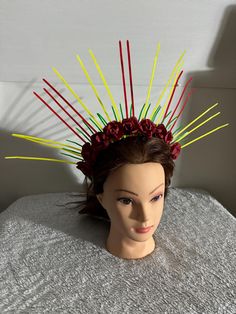 Hello sunshine, Ms Rosey  This headband is a sunburst and Godess of roses. Des Roses, Hello Sunshine, Turbans, Hair Accessories Headbands, Festival Season, Beauty Book, Roses, Hair Accessories, Ships