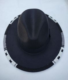 New! Black beaded fedora hat with white and black beads and free shipping worldwide was just added to eBay. Check it out! #eBay #eBaySeller Ladies Fedora Hat, Beaded Hats, Womens Fedora Hat, Black Fedora Hat, Black Fedora, Womens Fedora, Beaded Edge, Chapeau Cowboy, Beaded Hat