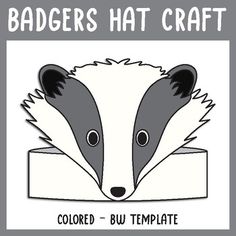 badger's hat craft is featured in this image with the words colored - bu template