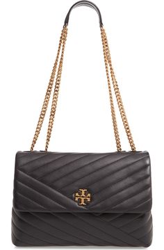 Tory Burch Kira Chevron Leather Crossbody Bag | Nordstrom Kira Chevron Convertible Shoulder Bag, Tory Burch Kira Chevron, Kira Chevron, Fall Family Photo Outfits, Structured Shoulder, Tory Burch Kira, Tory Burch Bag, Quilted Leather, Handbag Backpack