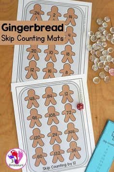 gingerbread skip counting mats for kids to practice counting