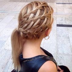 Beautiful Hairstyle Prom Braids, Waterfall Braids, Evening Hairstyles, Fishtail Braid, Long Blonde, Long Blonde Hair, Love Hair, Great Hair, Hair Dos