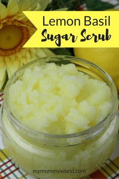 Make Sugar Scrub, Homemade Sugar Scrub, Lemon Essential Oil, Sugar Scrub Diy