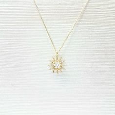 -The sun shaped pendant is made with high-quality 14K solid gold. Also we have listed bracelet and earrings with the same models. So you can combined them. https://www.etsy.com/shop/LatikaJewelryShop - High polish finish and set with flawless cubic zirconia stones. - This dainty, delicate and trendy pendant necklace has been artfully designed for timeless yet modern millennial fashion and you can order in three different colors, yellow , white and rose. - This 14K solid gold pendant comes with a White Gold Plated Jewelry With Diamond Cut, White Gold-plated Jewelry With Diamond Cut, Celestial Pendant Jewelry With Cubic Zirconia, Gold Celestial Necklace With Cubic Zirconia, Celestial Cubic Zirconia Pendant Jewelry, Dazzling Diamond Cut Jewelry Gift, Gold Pendant Jewelry With Sparkling Stones, Celestial Jewelry In Diamond White 14k Gold, Celestial Cubic Zirconia Jewelry In Diamond White