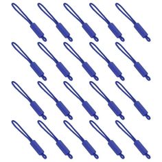 10 pairs of blue plastic clippers for sewing and crafting, set of 12