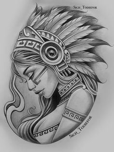 Sigh_todiefor Indian Tattoo Sleeve, Tattoo Ideas Women, Women Tattoo Ideas, Native American Tattoo Designs, Indian Tattoo Design, Native American Drawing, Animal Sleeve Tattoo