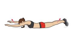 a woman is doing push ups on her stomach with the help of an exercise guide