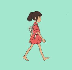 Animation Walk Cycle, Walk Cycle, Girl Walking, Image Film, Model Sheet